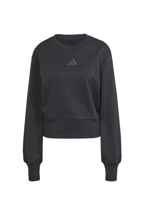 Felpa Adidas All SZN French Terry Girocollo Nero Donna ADIDAS CORE | Felpe | JJ1259-
